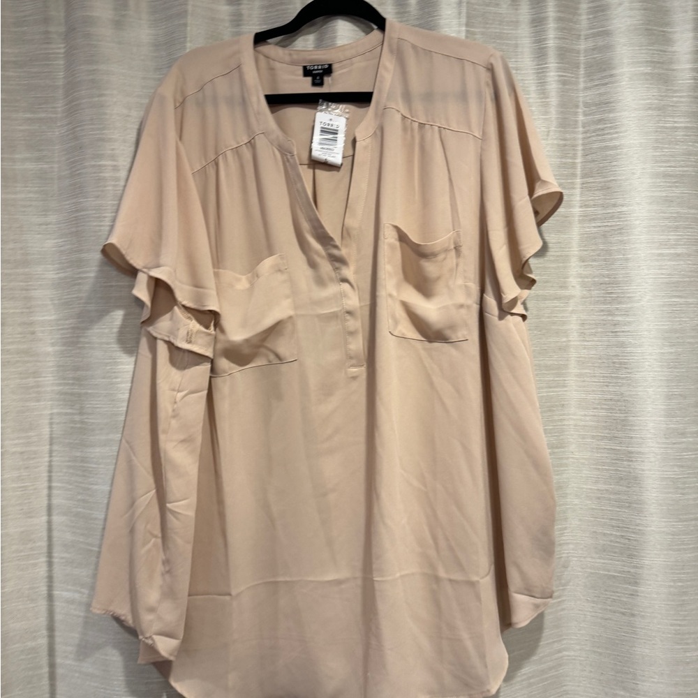 Plus Short Sleeve Blouse